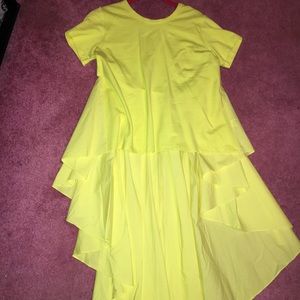 Jazzy Hi /Low , Neon Yellow, Blouse